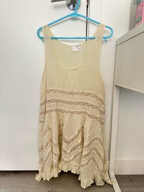 Free People Cream Polka-Dot Sundress